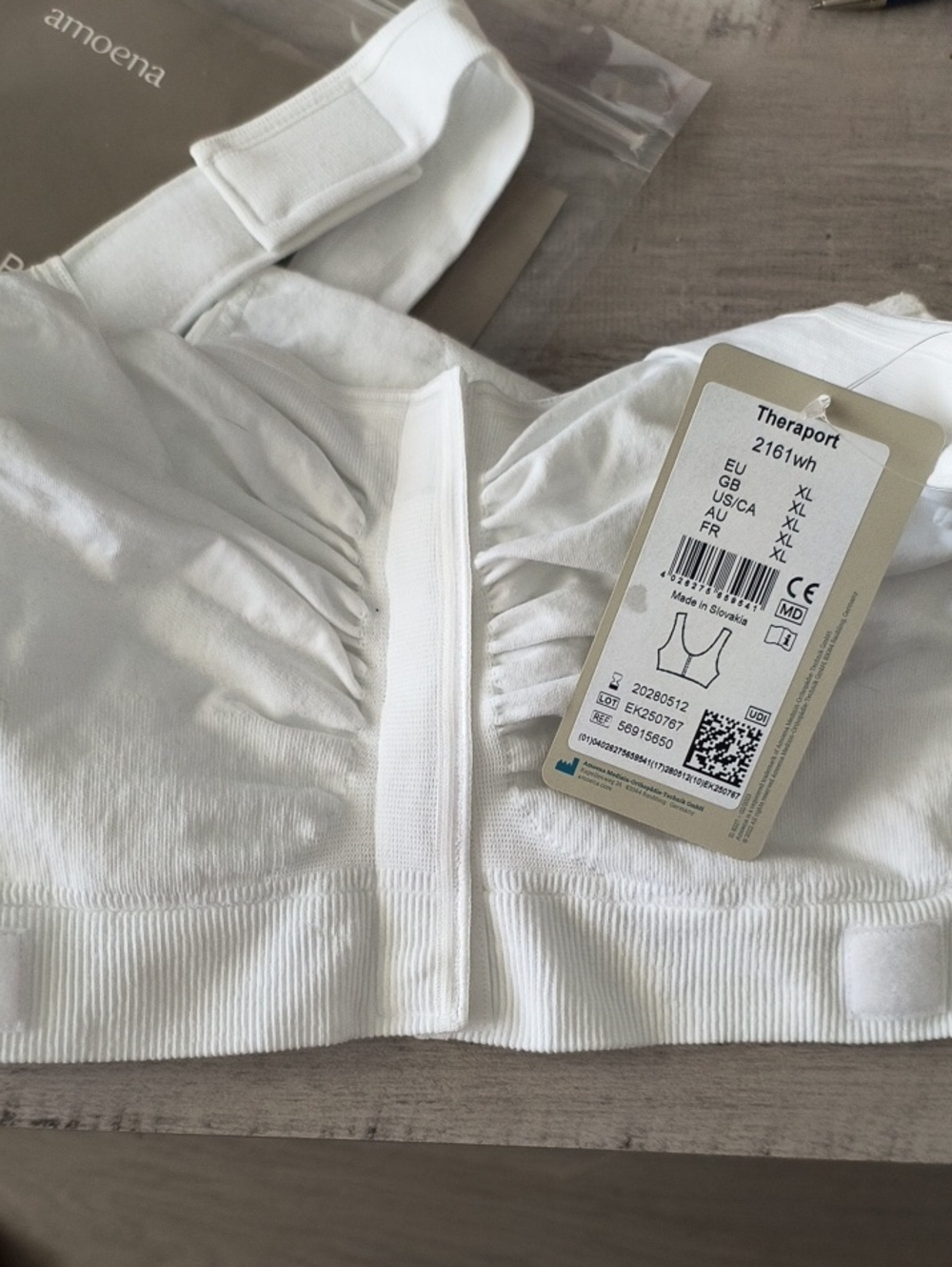 NWT Theraport Front-Closure Post Surgery Bra in White